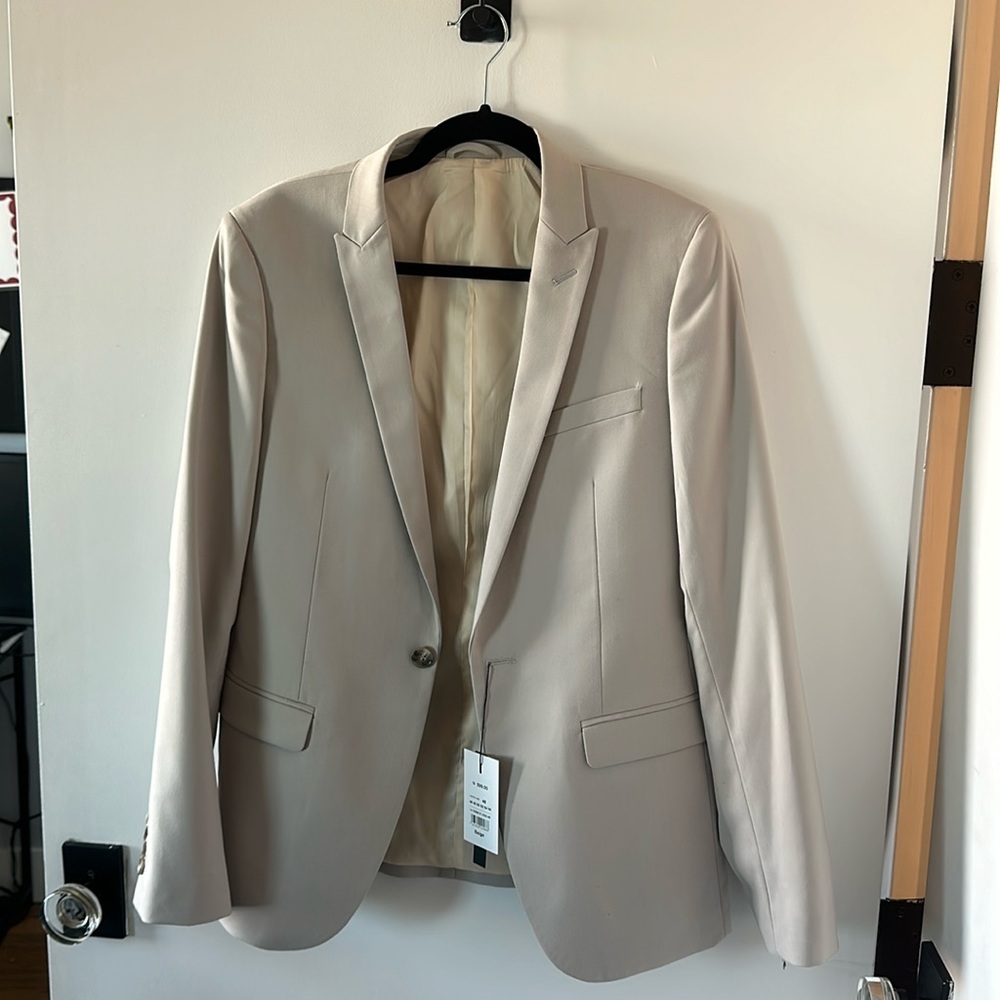 Castro Euro 48 US 38 Cream Suit Jacket